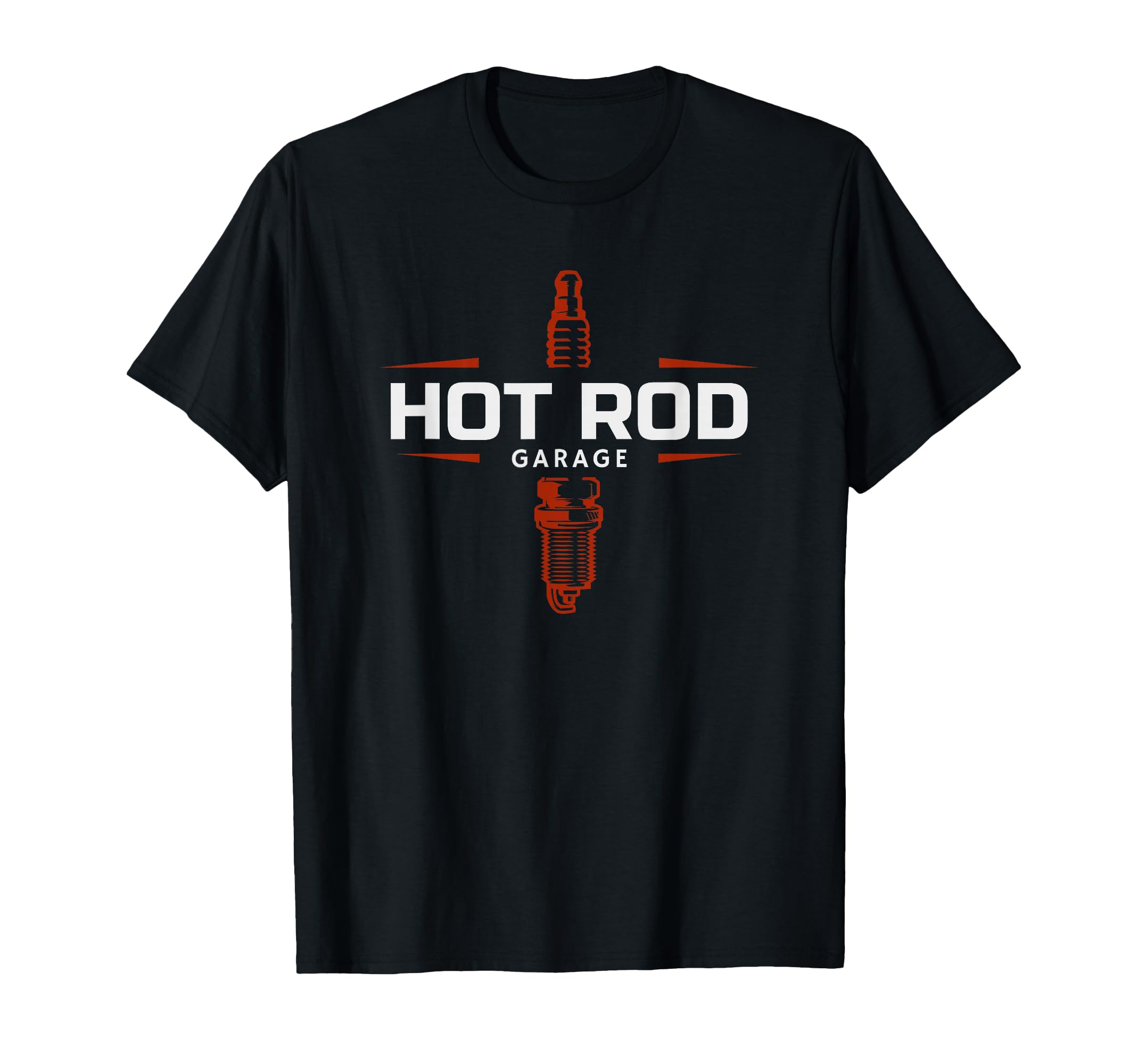 Hot Rod Garage Custom Car Spark Plug T-Shirt - Graphic Print for Adults - T-Shirt, Sweatshirt, Hoodie