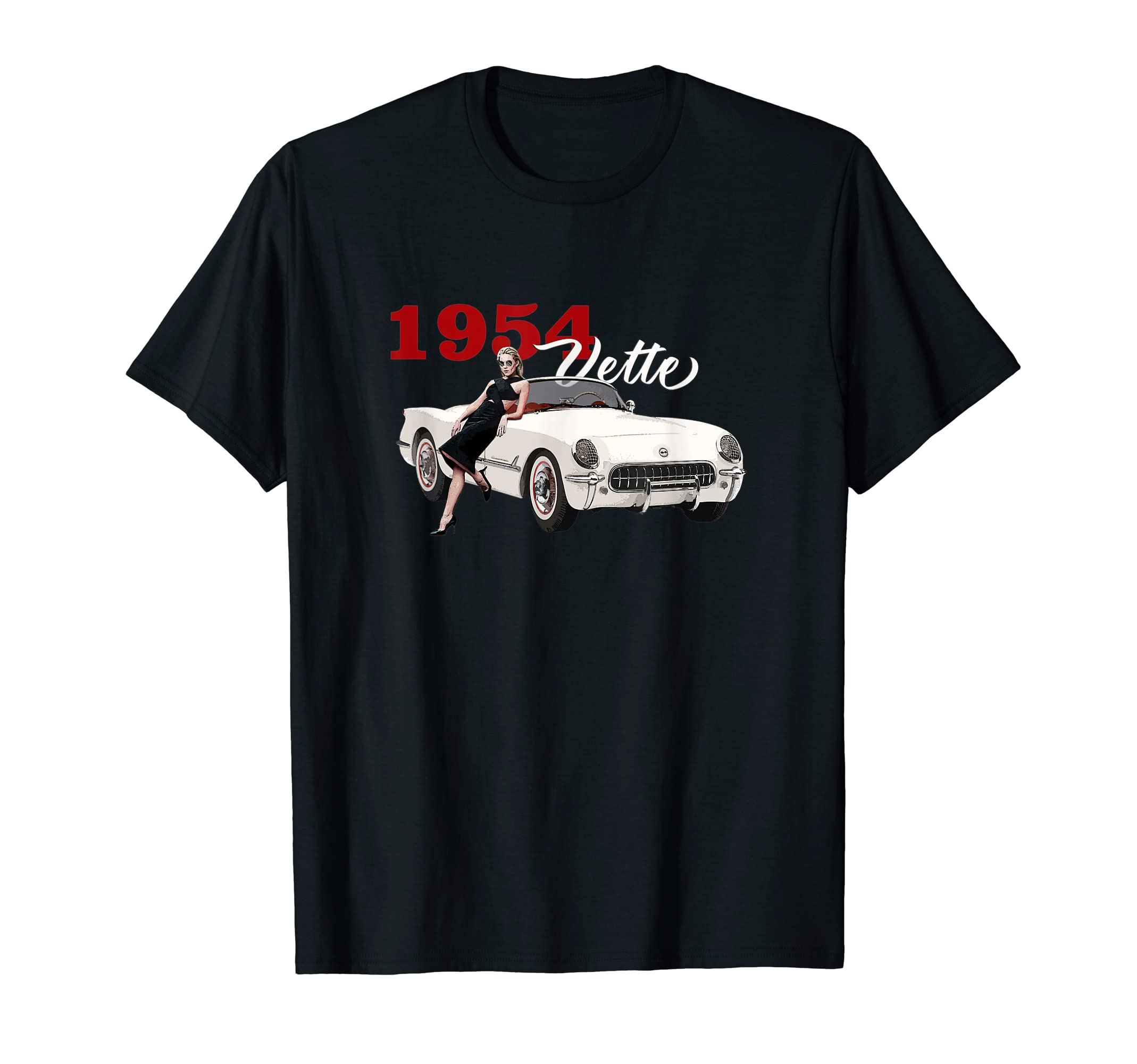 Cars 1954 Vette Iconic Sports Cars T-Shirt - Minimalist Print for Adults - T-Shirt, Sweatshirt, Hoodie