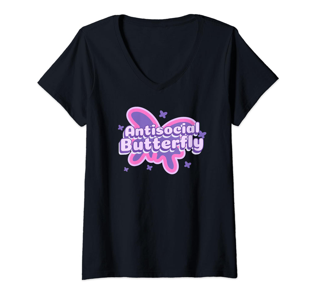 Antisocial Butterfly Funny Social T-Shirt - Unique Graphic for Adults - T-Shirt, Sweatshirt, Hoodie