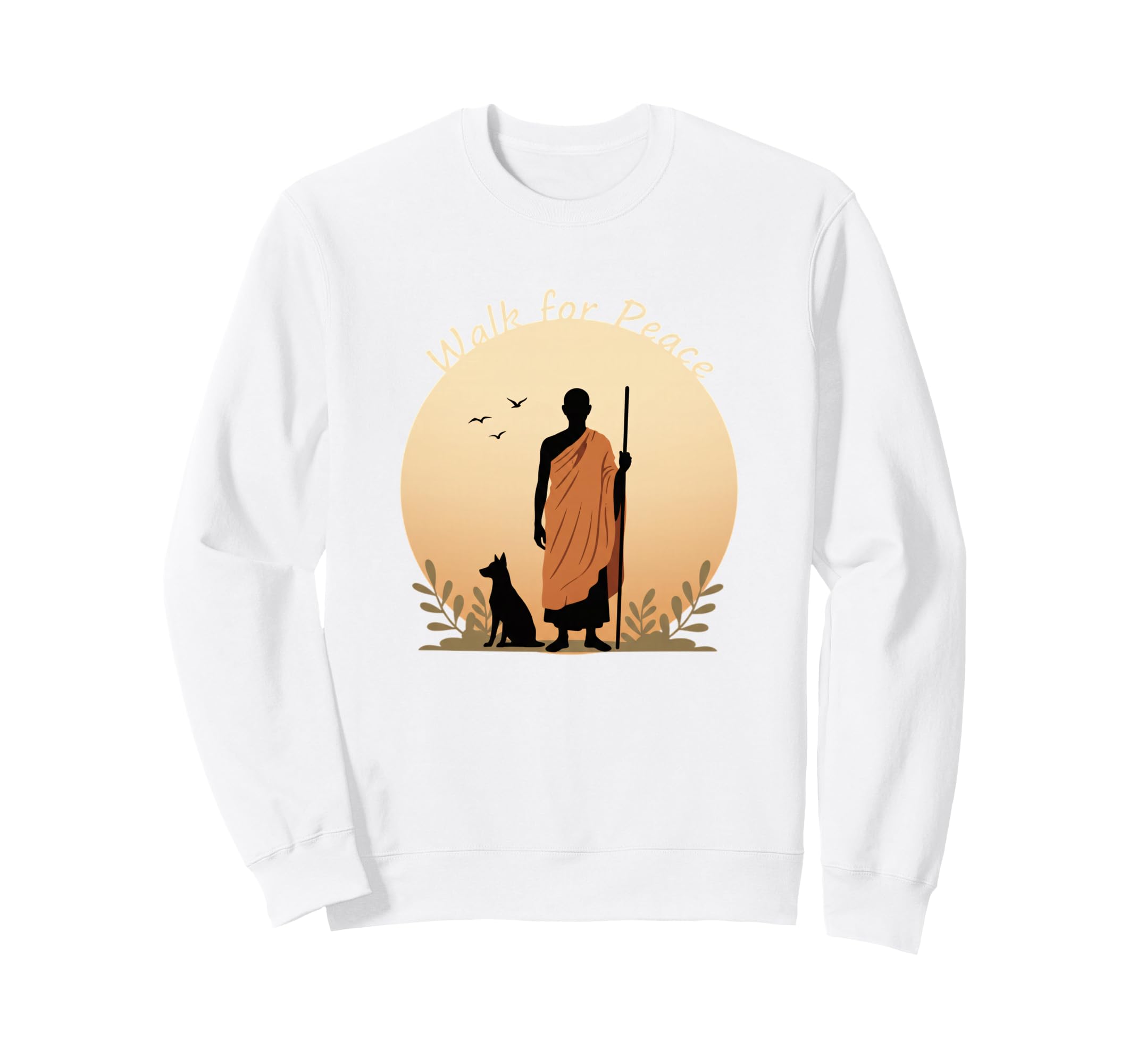Walk Peace Mindful Dog Walking Yoga Sweatshirt - Fun Novelty Design Unisex - T-Shirt, Sweatshirt, Hoodie