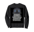 Newfoundland Wearing Motorcycle Helmet Sweatshirt - Custom Art Print Unisex - T-Shirt, Sweatshirt, Hoodie