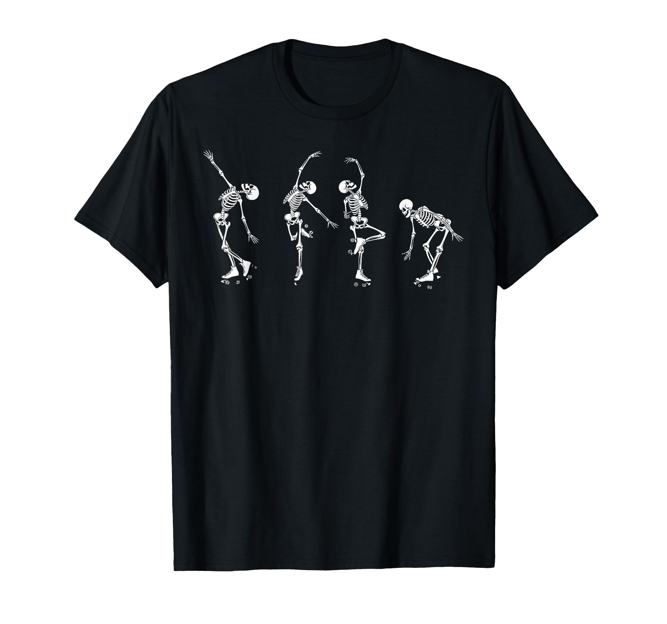 Skeletons Dance Roller Skates Skate T-Shirt - Minimalist Print for Adults - T-Shirt, Sweatshirt, Hoodie