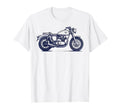Blue Motorcycle Biker Bike Motorcycling T-Shirt - Minimalist Print Unisex - T-Shirt, Sweatshirt, Hoodie