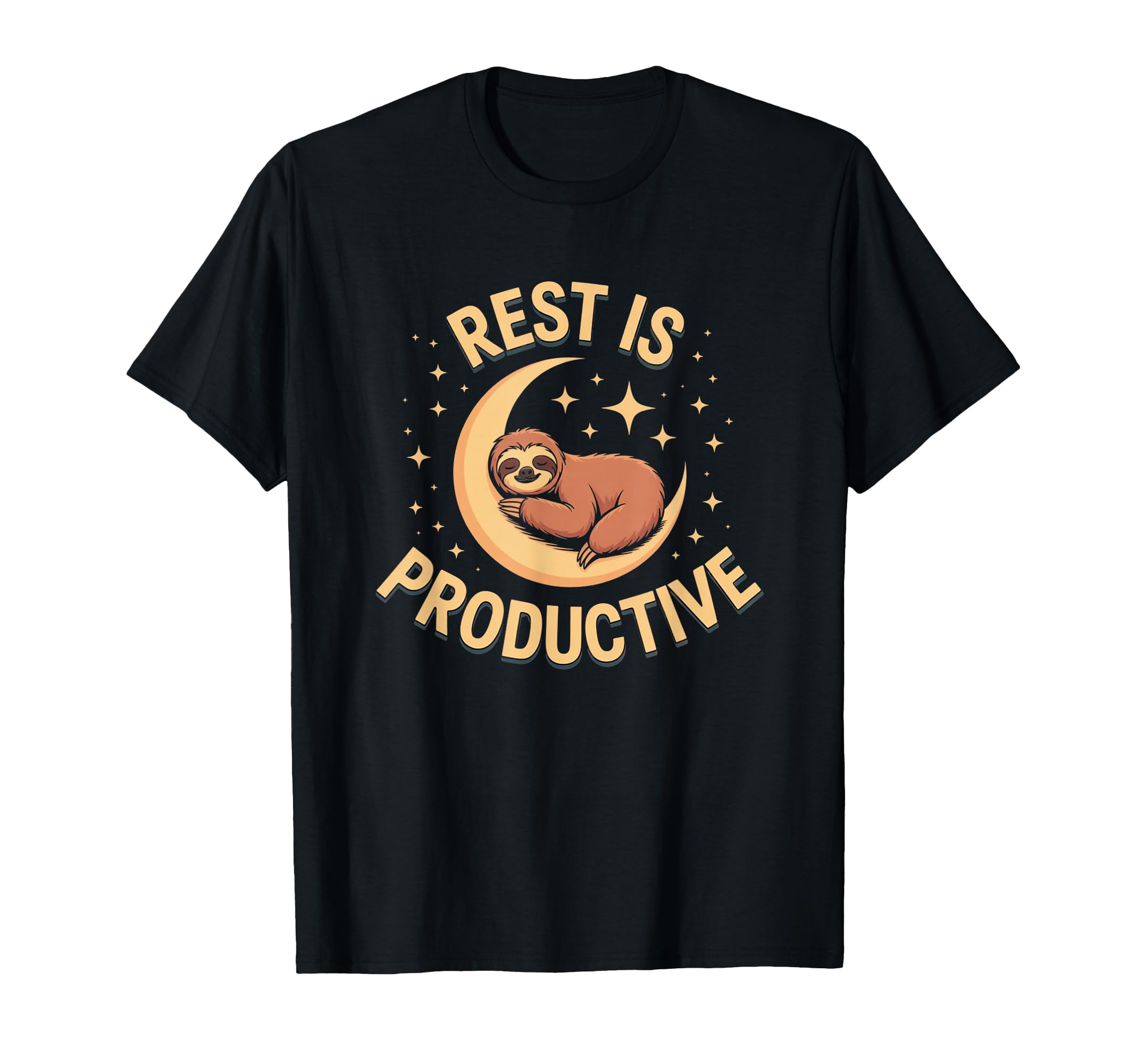 Sloth Lover Rest Is Productive Self T-Shirt - Aesthetic Graphic for Adults - T-Shirt, Sweatshirt, Hoodie