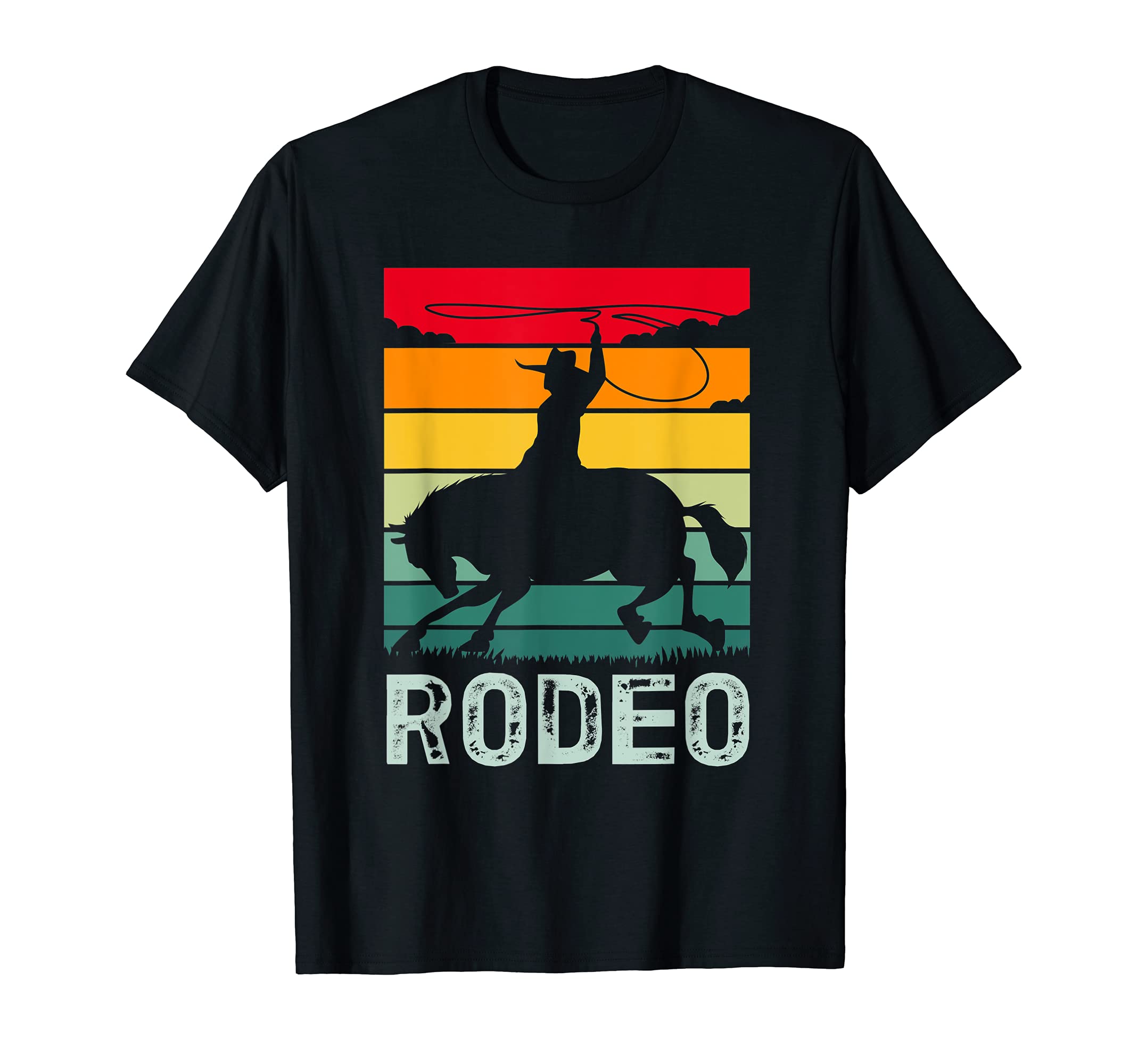 Barrel Racing Cowboy Colorful Rodeo T-Shirt - Novelty Apparel Unisex - T-Shirt, Sweatshirt, Hoodie