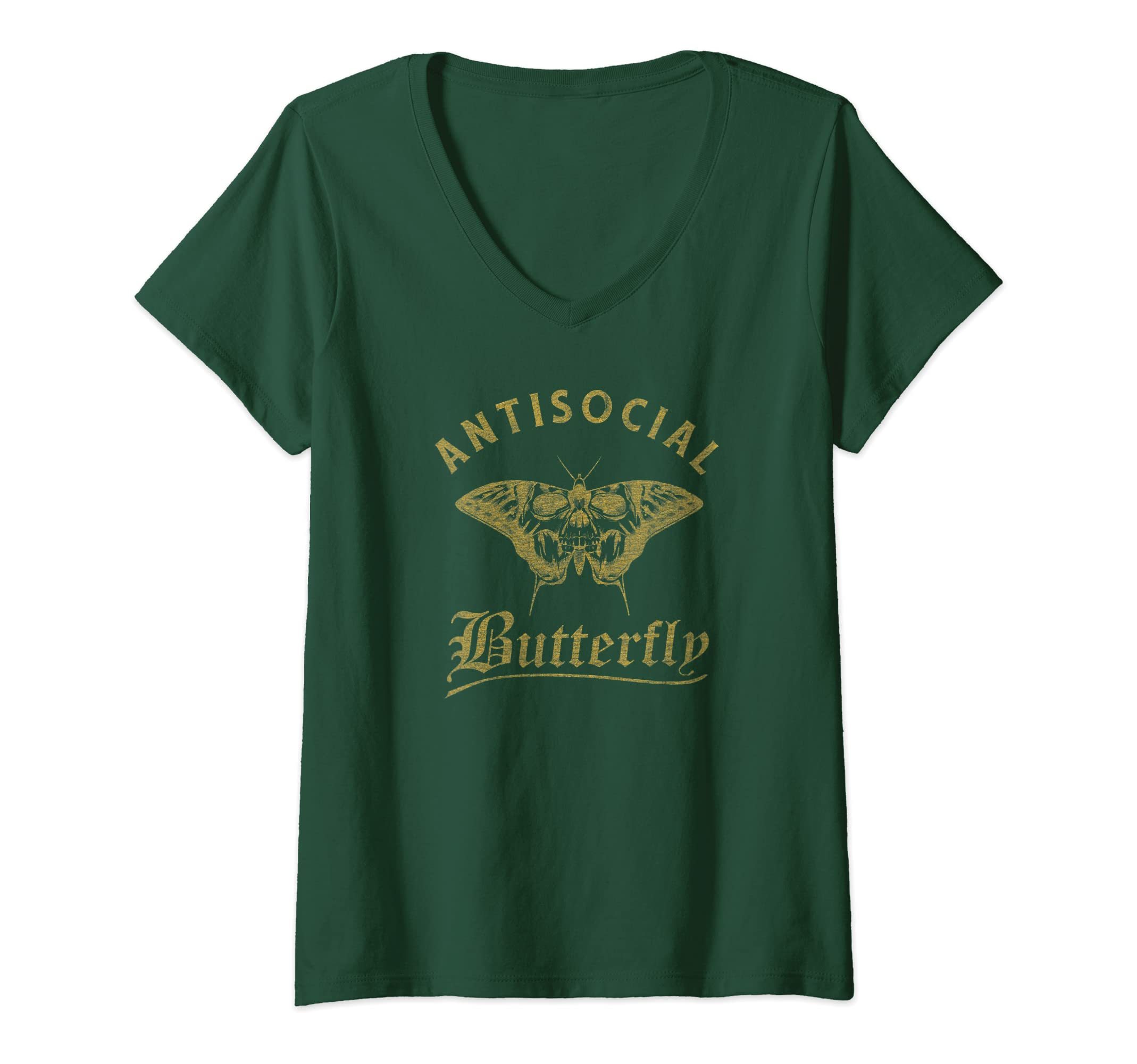 Womens Antisocial Butterfly Grunge T-Shirt - Minimalist Print Unisex - T-Shirt, Sweatshirt, Hoodie