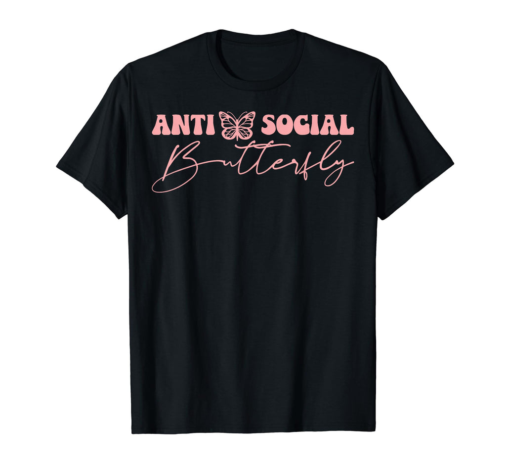 Anti Social Butterfly Awareness T-Shirt - Minimalist Print Unisex - T-Shirt, Sweatshirt, Hoodie