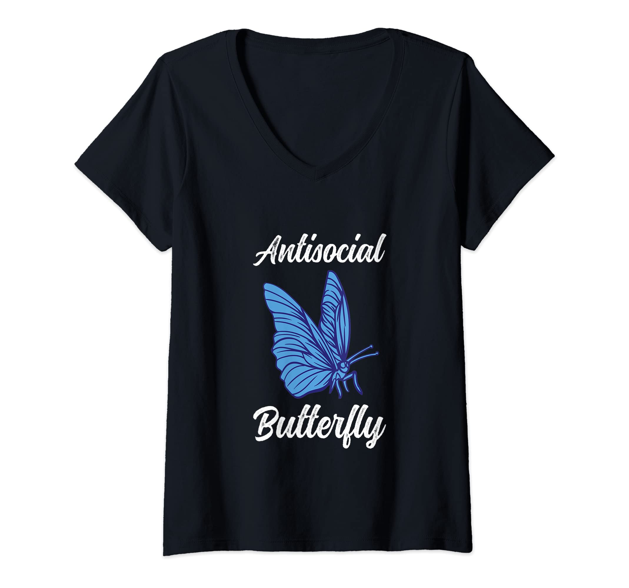 Womens Antisocial Butterfly Funny T-Shirt - Novelty Apparel for Adults - T-Shirt, Sweatshirt, Hoodie