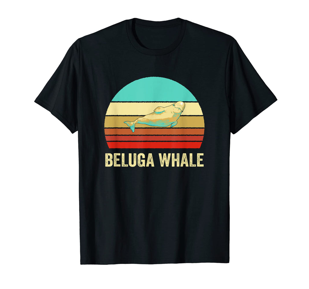 Sunset Beluga Whale T-Shirt - Custom Art Print Men Women - T-Shirt, Sweatshirt, Hoodie