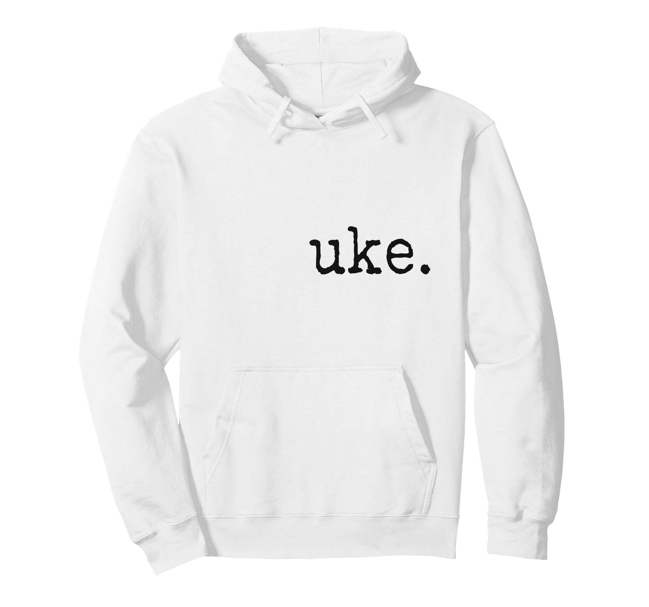 Uke Typewriter Typography Ukulele Hoodie - Fun Novelty Design Unisex - T-Shirt, Sweatshirt, Hoodie
