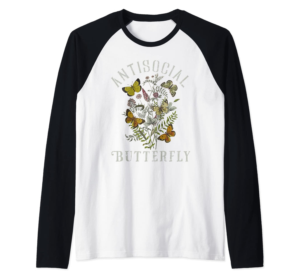 Antisocial Butterfly Fairy Grunge Sweatshirt - Custom Art Print Men Women - T-Shirt, Sweatshirt, Hoodie