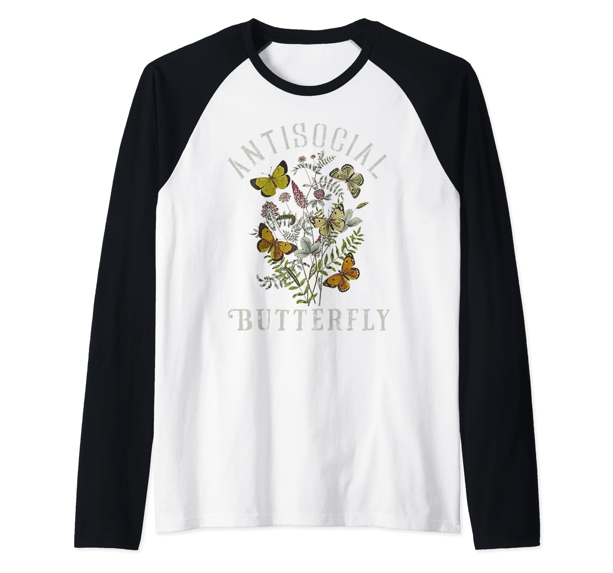 Antisocial Butterfly Fairy Grunge Sweatshirt - Custom Art Print Men Women - T-Shirt, Sweatshirt, Hoodie