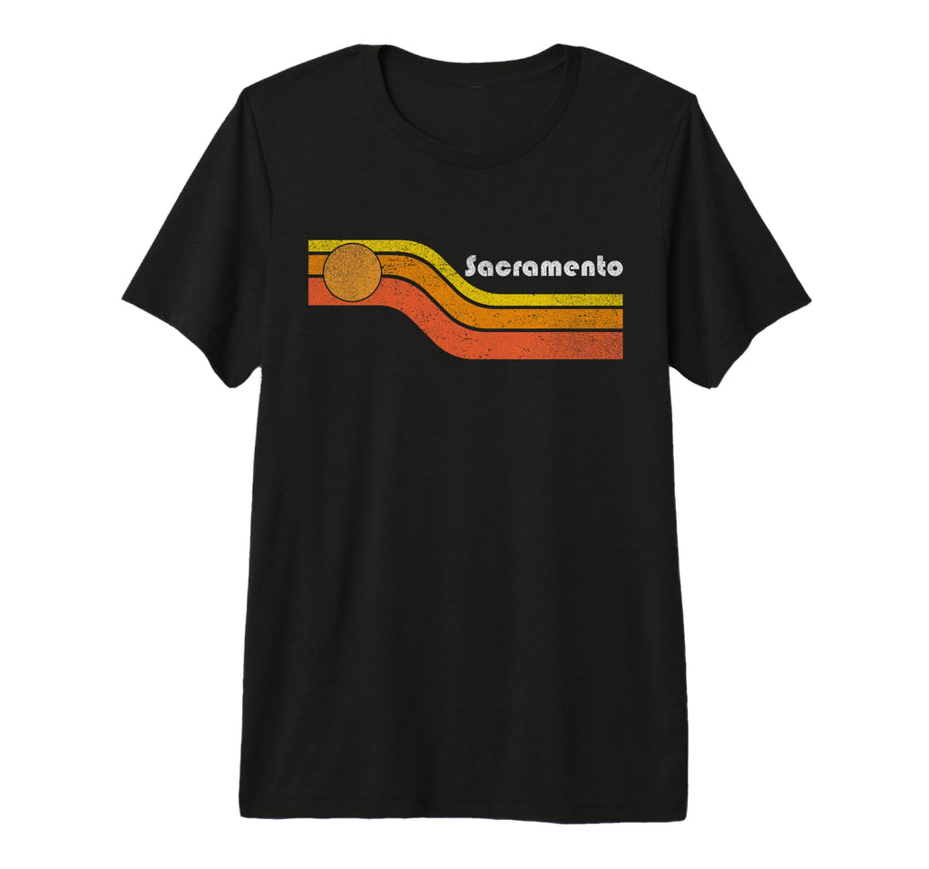Sacramento 70S 80S Tri Blend T-Shirt - Graphic Print for Adults - T-Shirt, Sweatshirt, Hoodie