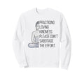 Practicing Loving Kindness Buddha Sweatshirt - Aesthetic Graphic Unisex - T-Shirt, Sweatshirt, Hoodie
