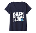 Womens Overthinkers Club V Neck T-Shirt - Graphic Print for Adults - T-Shirt, Sweatshirt, Hoodie
