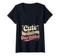 Womens But Overthinker V Neck T-Shirt - Minimalist Print for Adults - T-Shirt, Sweatshirt, Hoodie