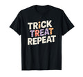 Trick Treat Repeat Halloween Typography T-Shirt - Unique Graphic Unisex - T-Shirt, Sweatshirt, Hoodie