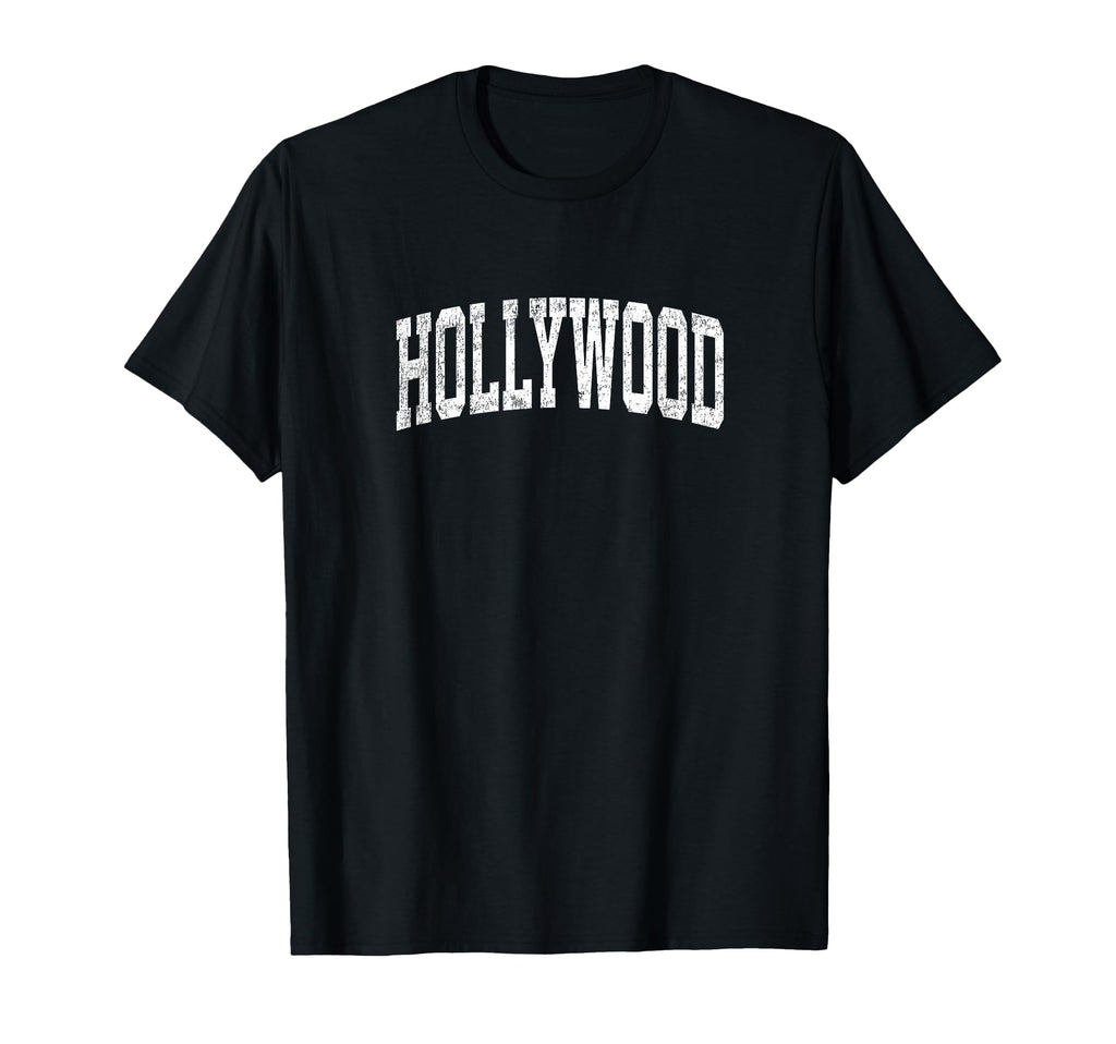 Hollywood California Ca Athletic T-Shirt - Custom Art Print for Adults - T-Shirt, Sweatshirt, Hoodie