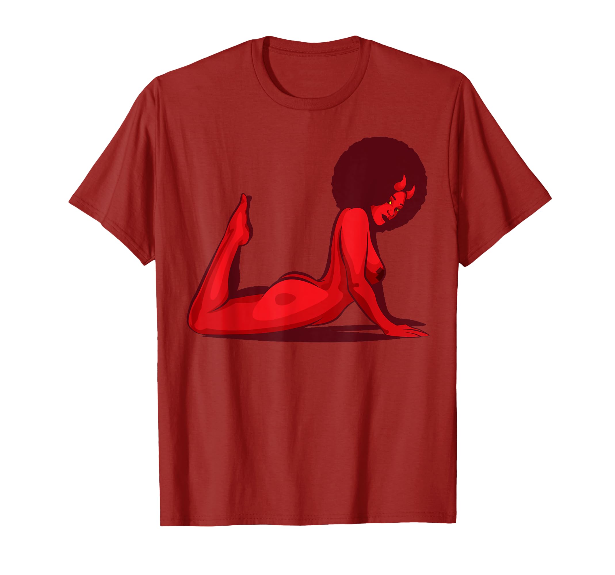 Devil Afro Pin Up T-Shirt - Aesthetic Graphic for Adults - T-Shirt, Sweatshirt, Hoodie
