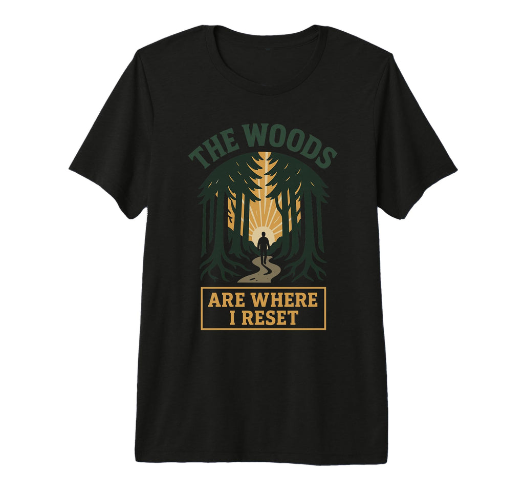Forest Walk Overthinker Mental Reset T-Shirt - Aesthetic Graphic Men Women - T-Shirt, Sweatshirt, Hoodie