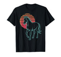 Horse Lover Animal Synthwave 80S T-Shirt - Streetwear Style Men Women - T-Shirt, Sweatshirt, Hoodie