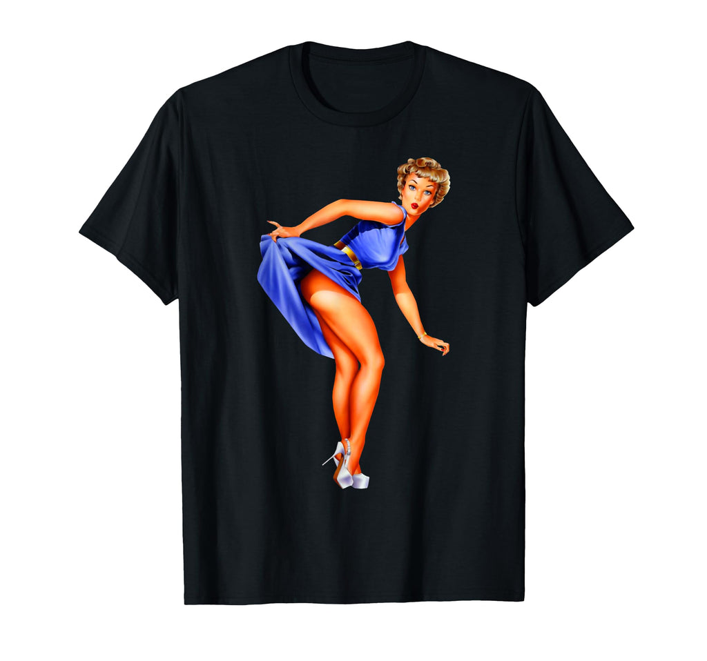 1940S Pin Up Sexy American Art T-Shirt - Unique Graphic for Adults - T-Shirt, Sweatshirt, Hoodie