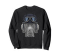 Black Great Dane Wearing Sweatshirt - Minimalist Print for Adults - T-Shirt, Sweatshirt, Hoodie