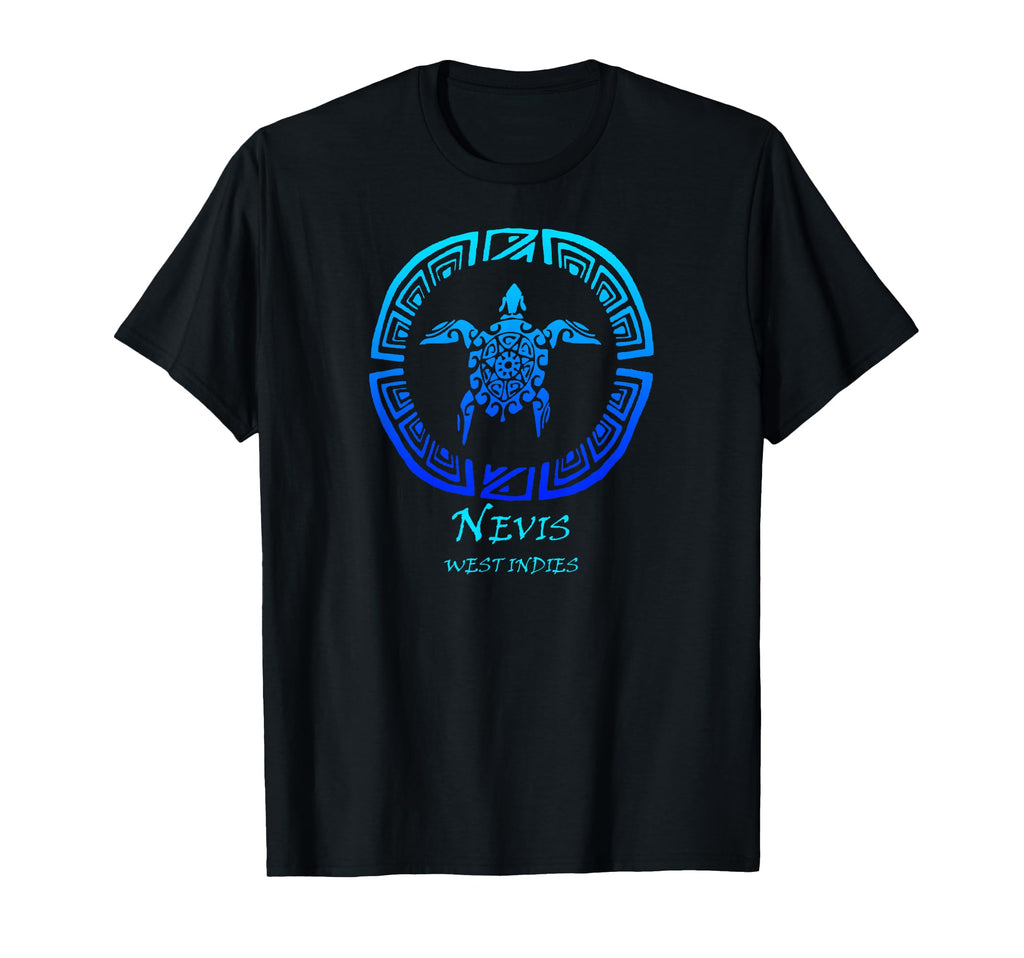 Nevis West Indies Tribal Turtle T-Shirt - Trendy Graphic for Adults - T-Shirt, Sweatshirt, Hoodie