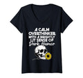 Womens Dark Overthinker Skull Flower T-Shirt - Streetwear Style Men Women - T-Shirt, Sweatshirt, Hoodie