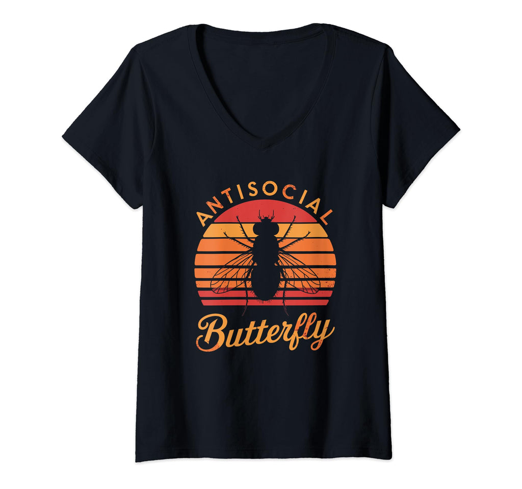 Womens Antisocial Butterfly Housefly T-Shirt - Streetwear Style Unisex - T-Shirt, Sweatshirt, Hoodie