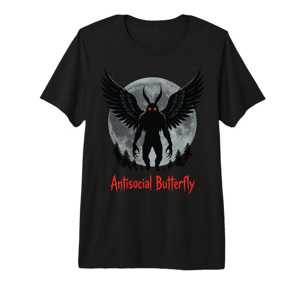 Antisocial Butterfly Tri Blend T-Shirt - Custom Art Print Men Women - T-Shirt, Sweatshirt, Hoodie