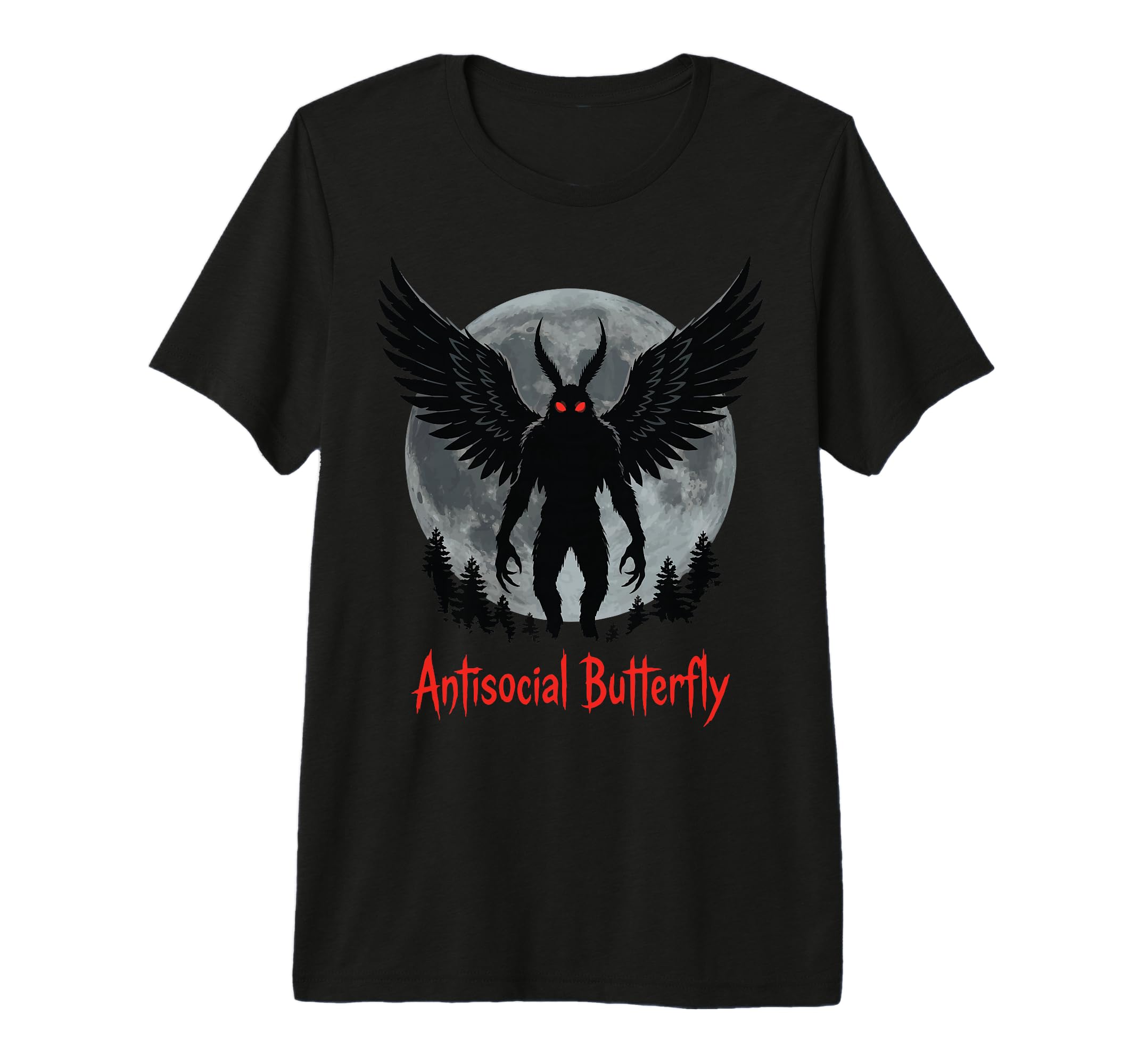 Antisocial Butterfly Tri Blend T-Shirt - Custom Art Print Men Women - T-Shirt, Sweatshirt, Hoodie