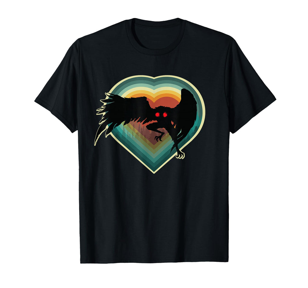Mothman Heart West Virginia Cryptid T-Shirt - Fun Novelty Design Unisex - T-Shirt, Sweatshirt, Hoodie