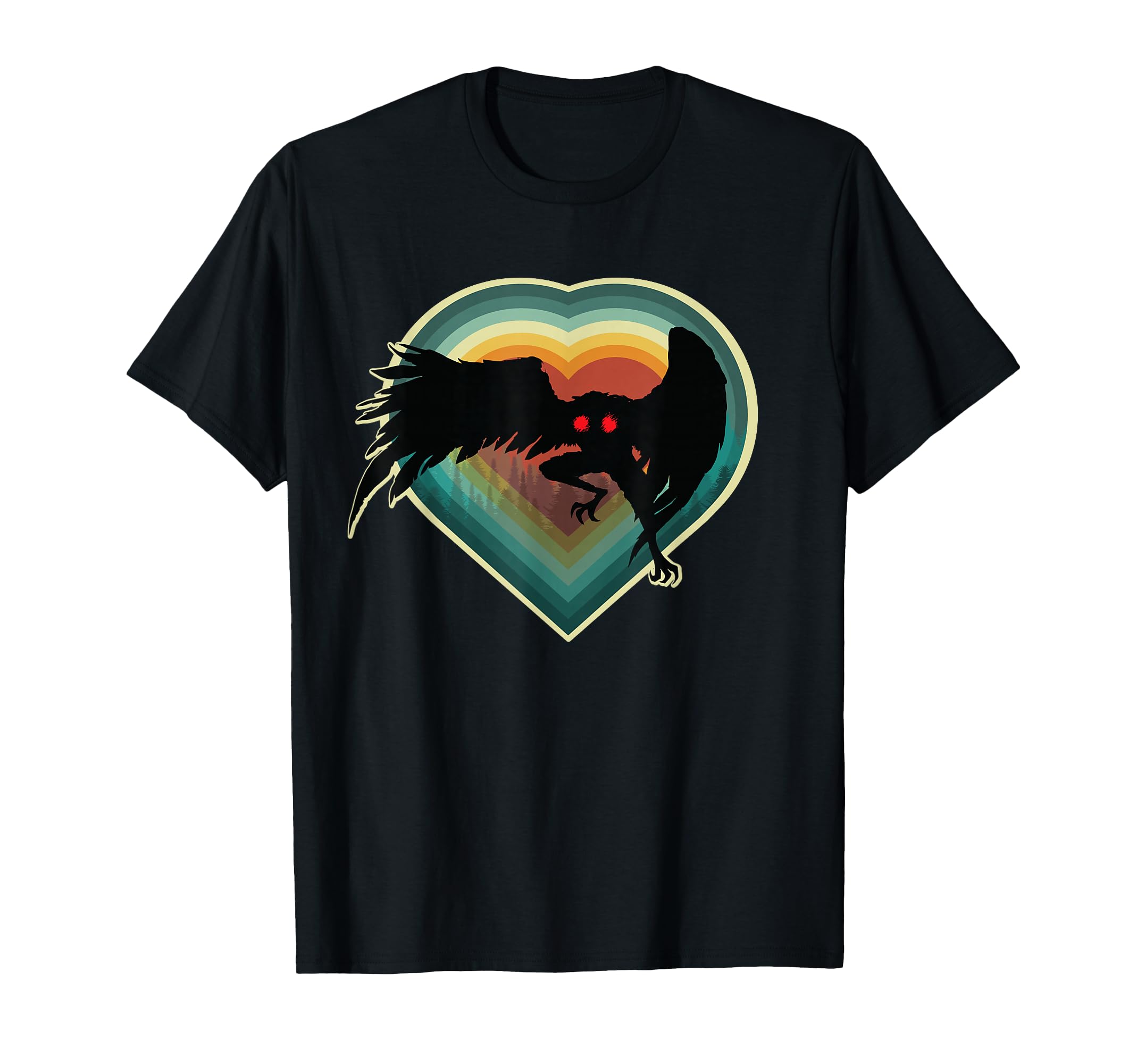 Mothman Heart West Virginia Cryptid T-Shirt - Fun Novelty Design Unisex - T-Shirt, Sweatshirt, Hoodie