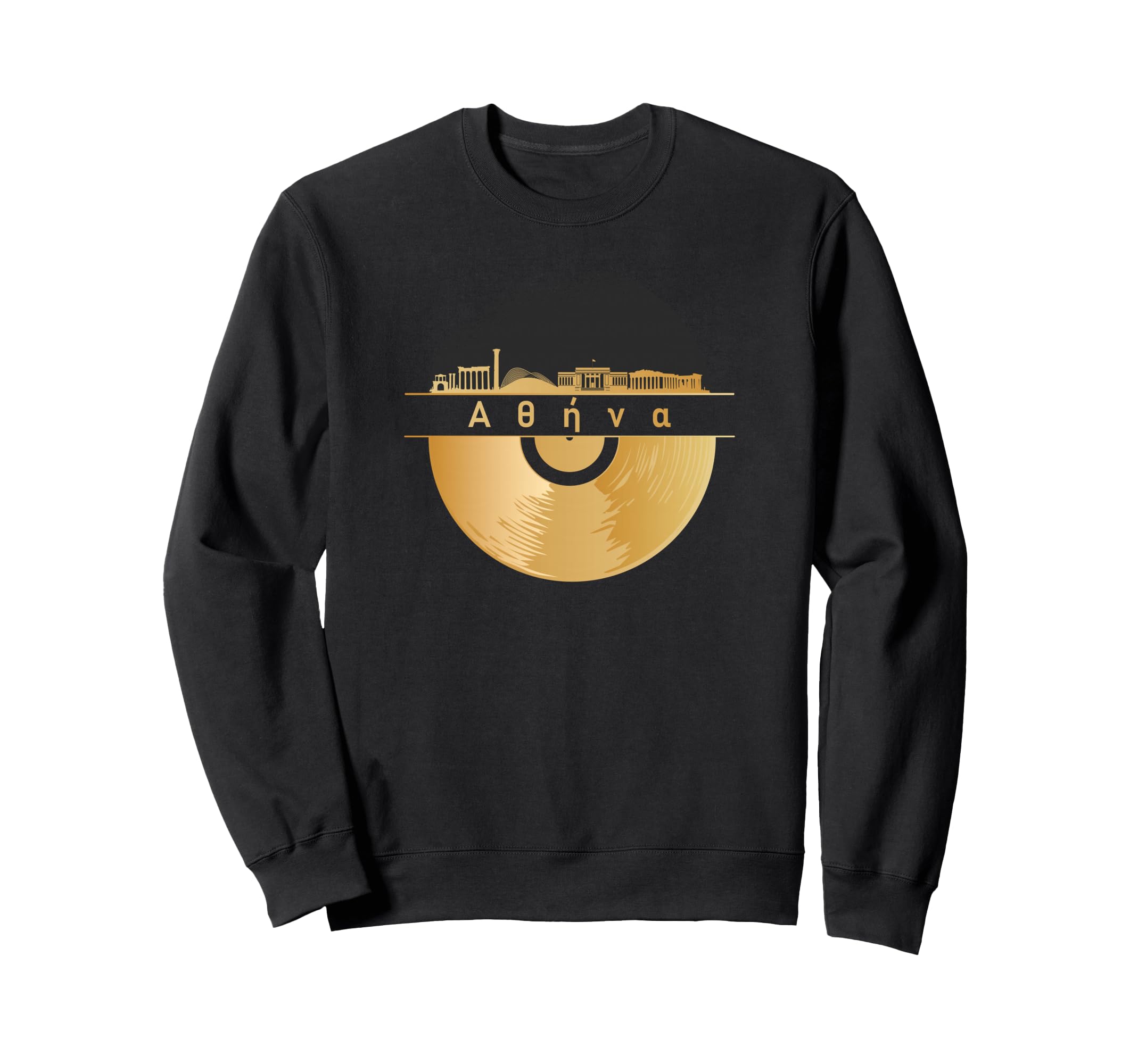 Vinyl Record Player Disco Music Sweatshirt - Minimalist Print for Adults - T-Shirt, Sweatshirt, Hoodie
