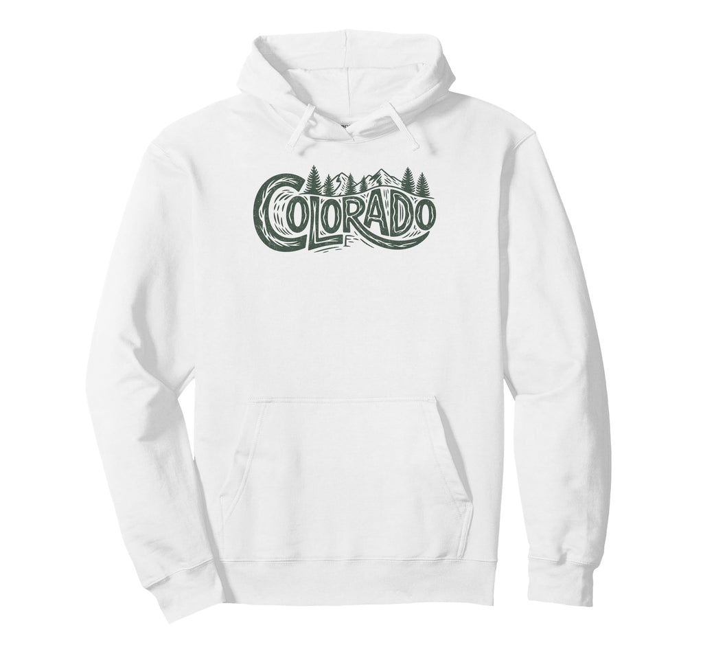 Colorado Mountains Nature Hiking Hoodie - Minimalist Print Men Women - T-Shirt, Sweatshirt, Hoodie