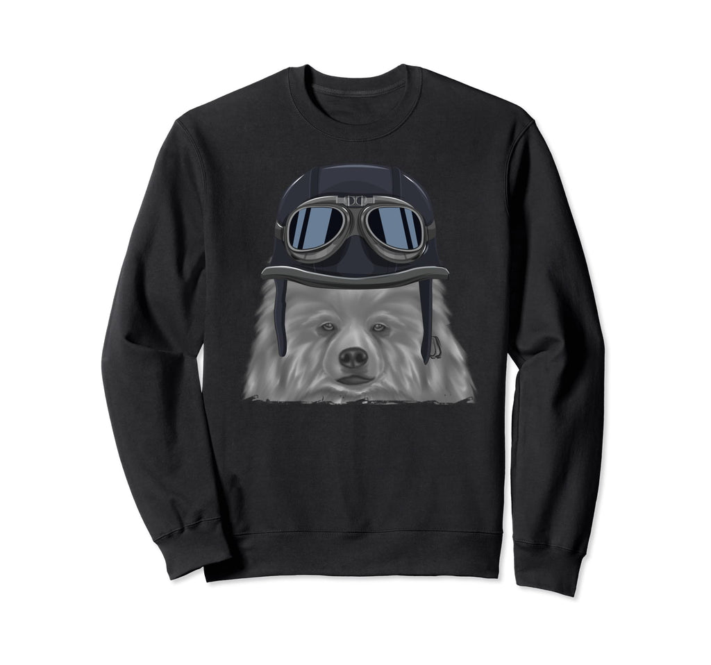 American Eskimo Dog Wearing Sweatshirt - Graphic Print for Adults - T-Shirt, Sweatshirt, Hoodie