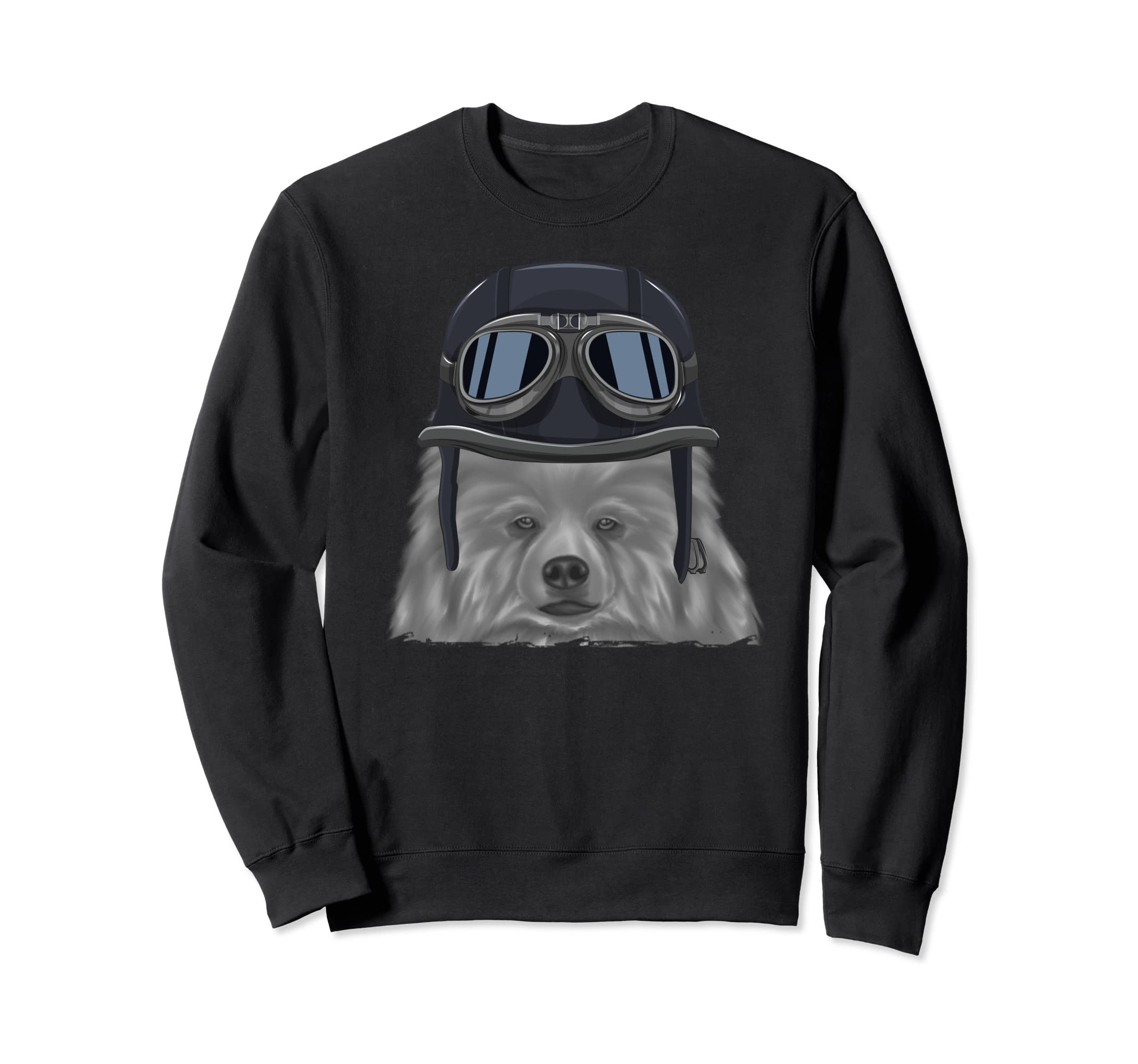 American Eskimo Dog Wearing Sweatshirt - Graphic Print for Adults - T-Shirt, Sweatshirt, Hoodie