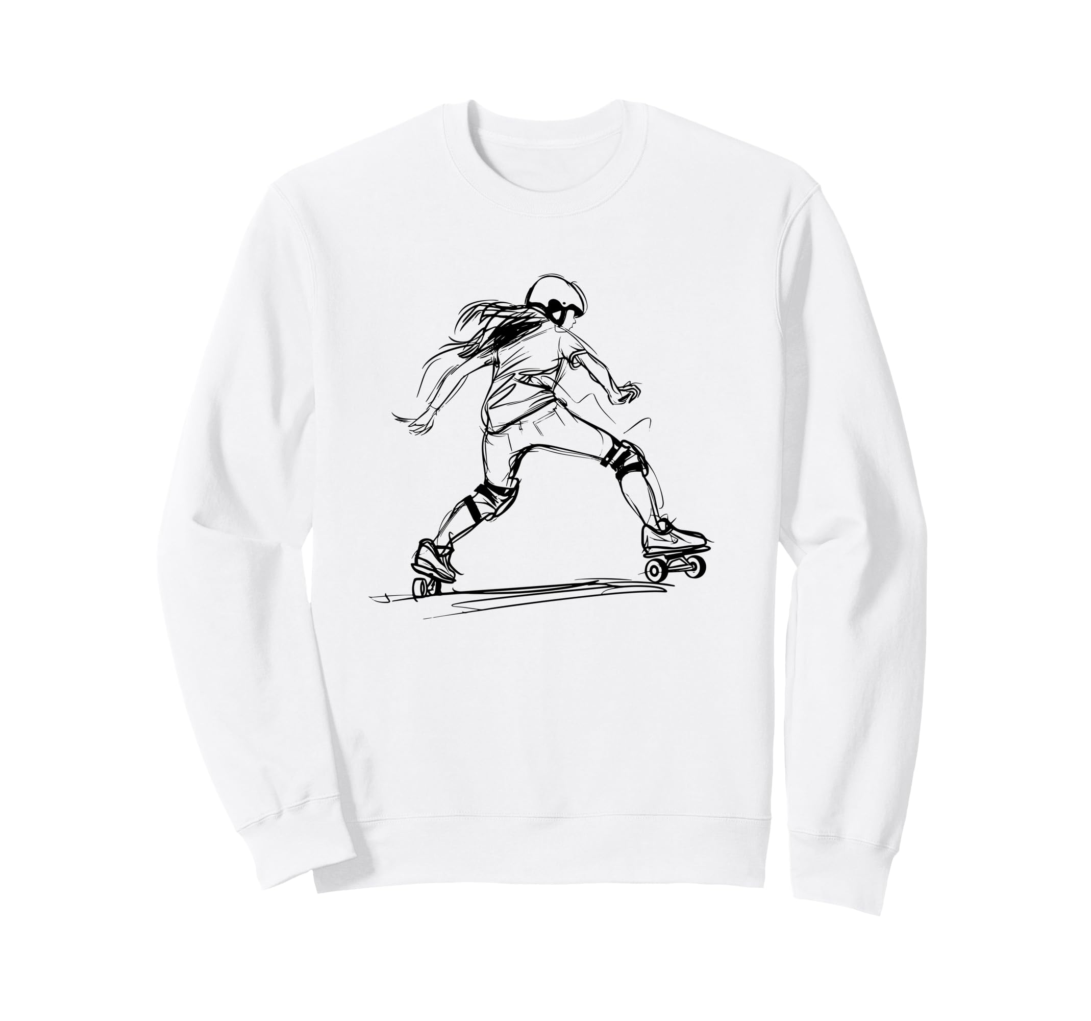Roller Skating Line Art Skate Park Sweatshirt - Graphic Print Unisex - T-Shirt, Sweatshirt, Hoodie