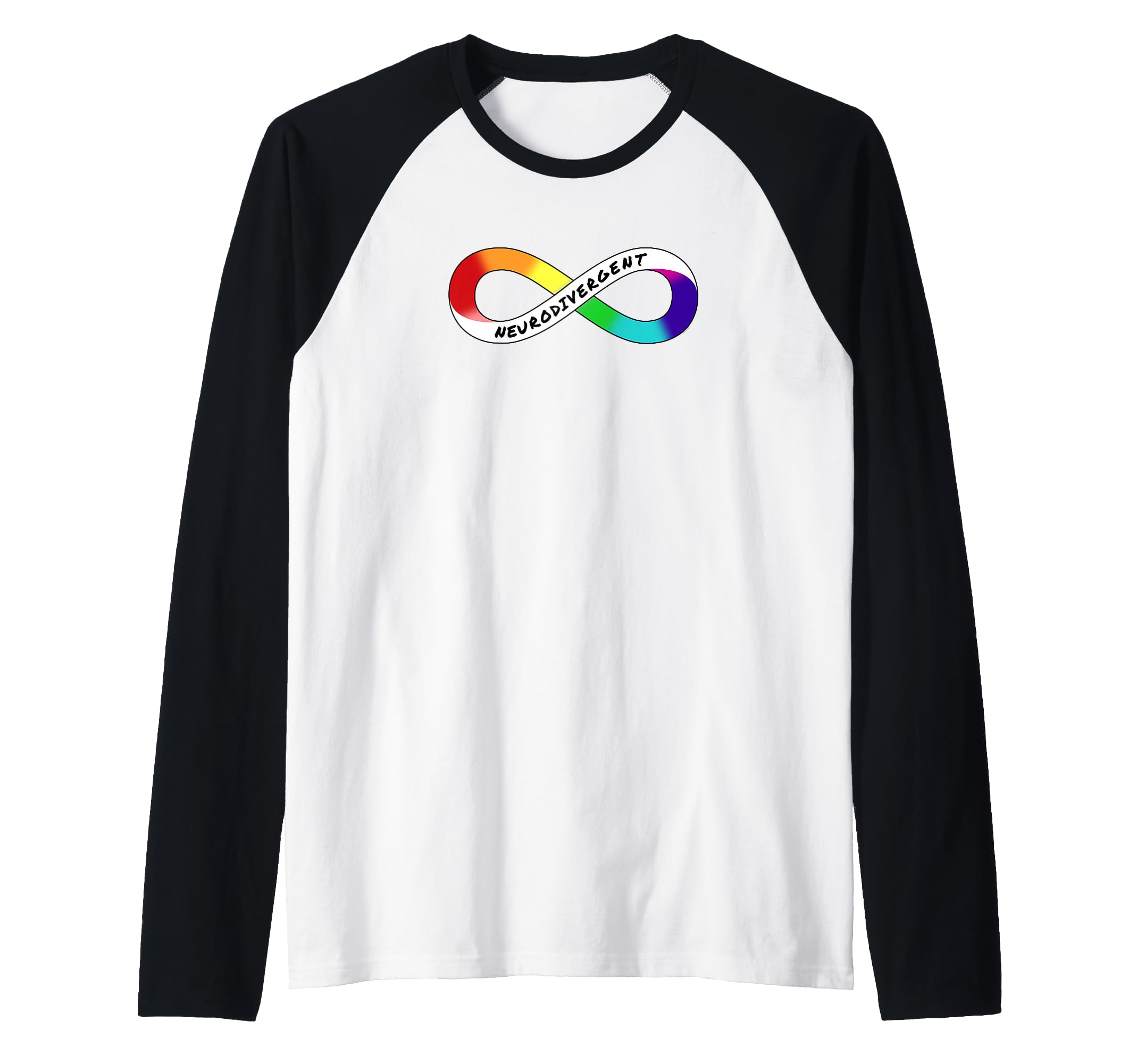 Neurodivergent Rainbow Infinity Hoodie - Custom Art Print for Adults - T-Shirt, Sweatshirt, Hoodie
