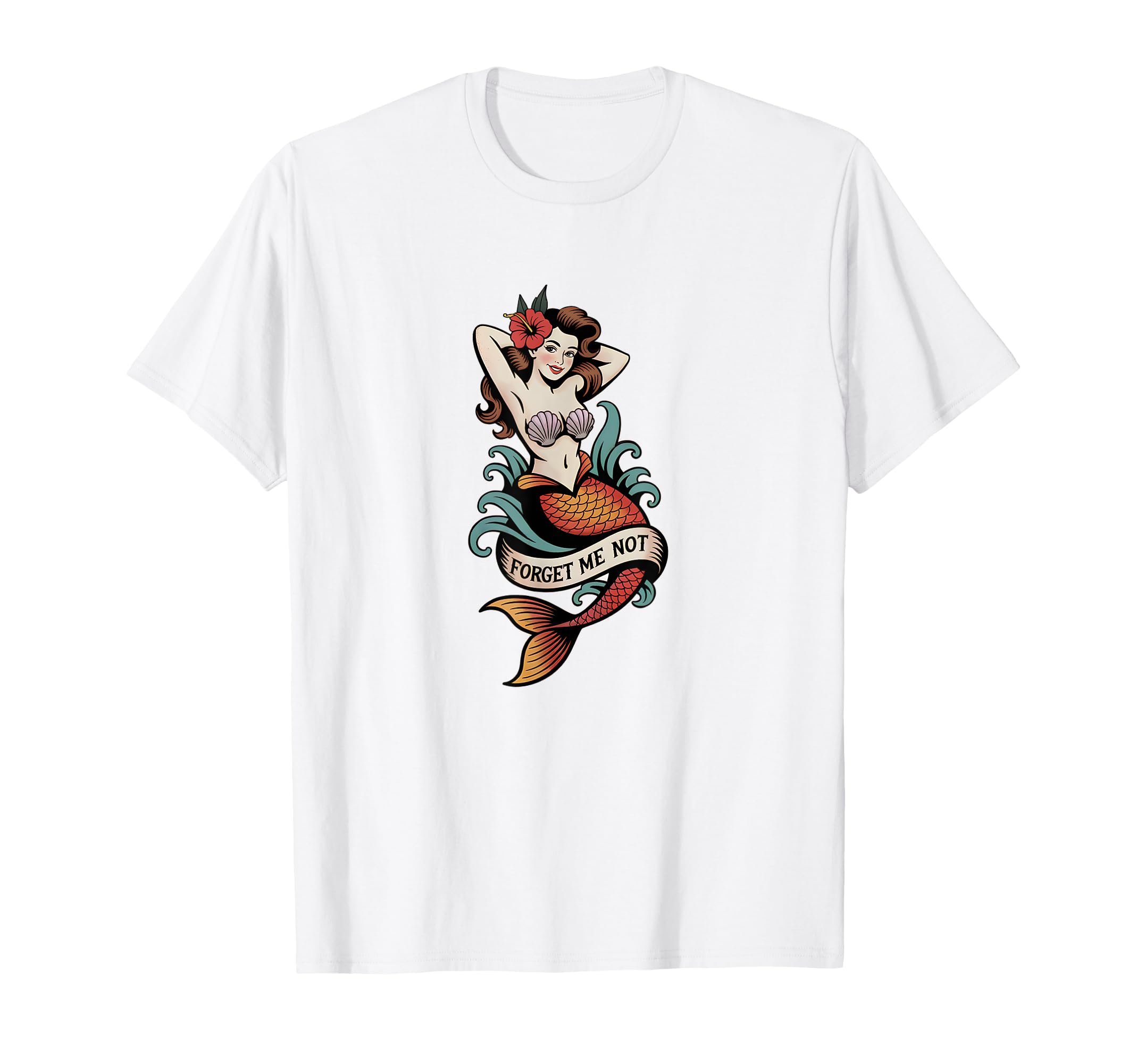 Mermaid American Traditional Tattoo T-Shirt - Fun Novelty Design Men Women - T-Shirt, Sweatshirt, Hoodie