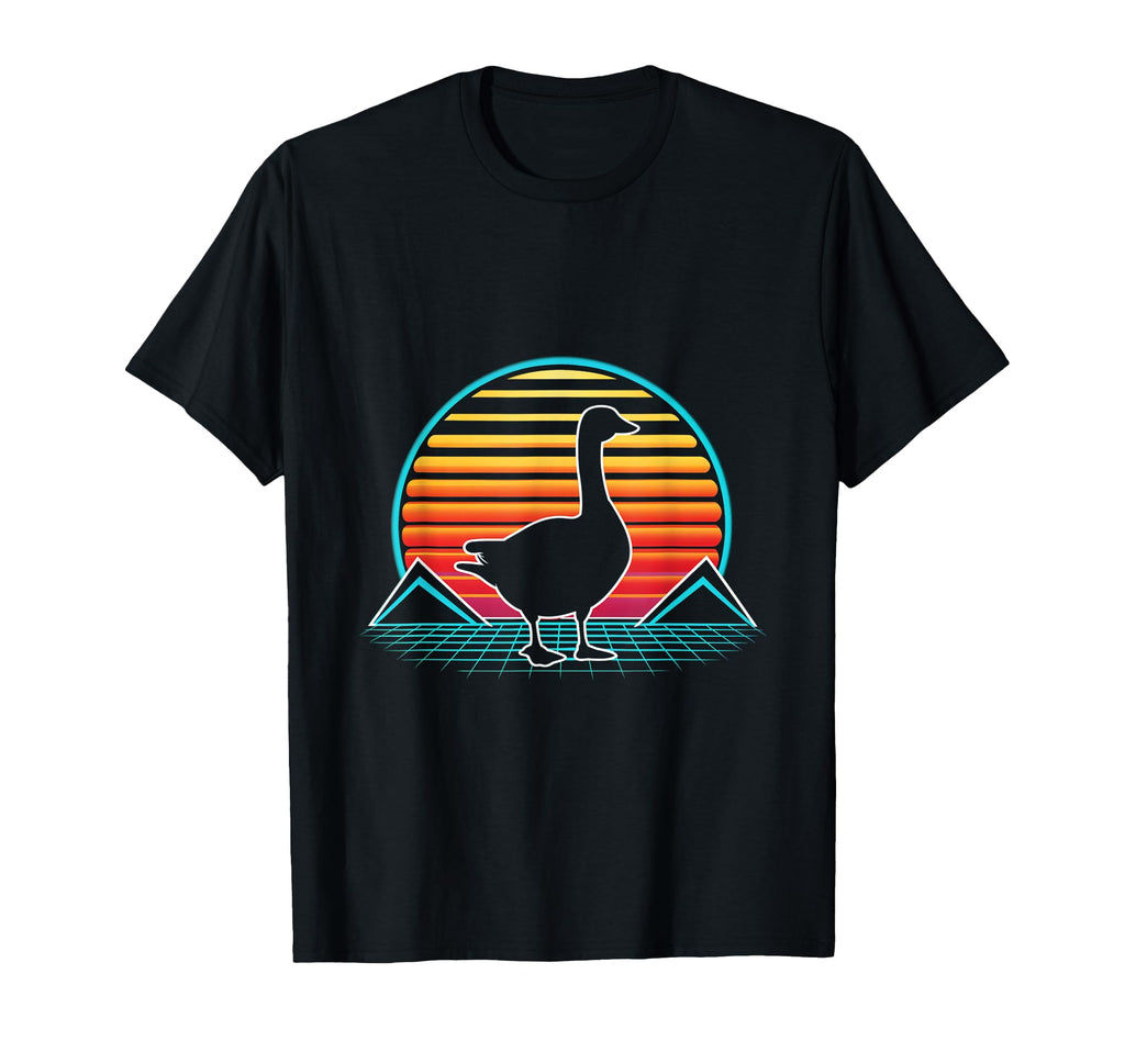 Goose Sunset 80S Animal Lover T-Shirt - Casual Everyday Wear Unisex - T-Shirt, Sweatshirt, Hoodie