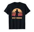 West Virginia Wv Bear Distressed 80S T-Shirt - Trendy Graphic for Adults - T-Shirt, Sweatshirt, Hoodie