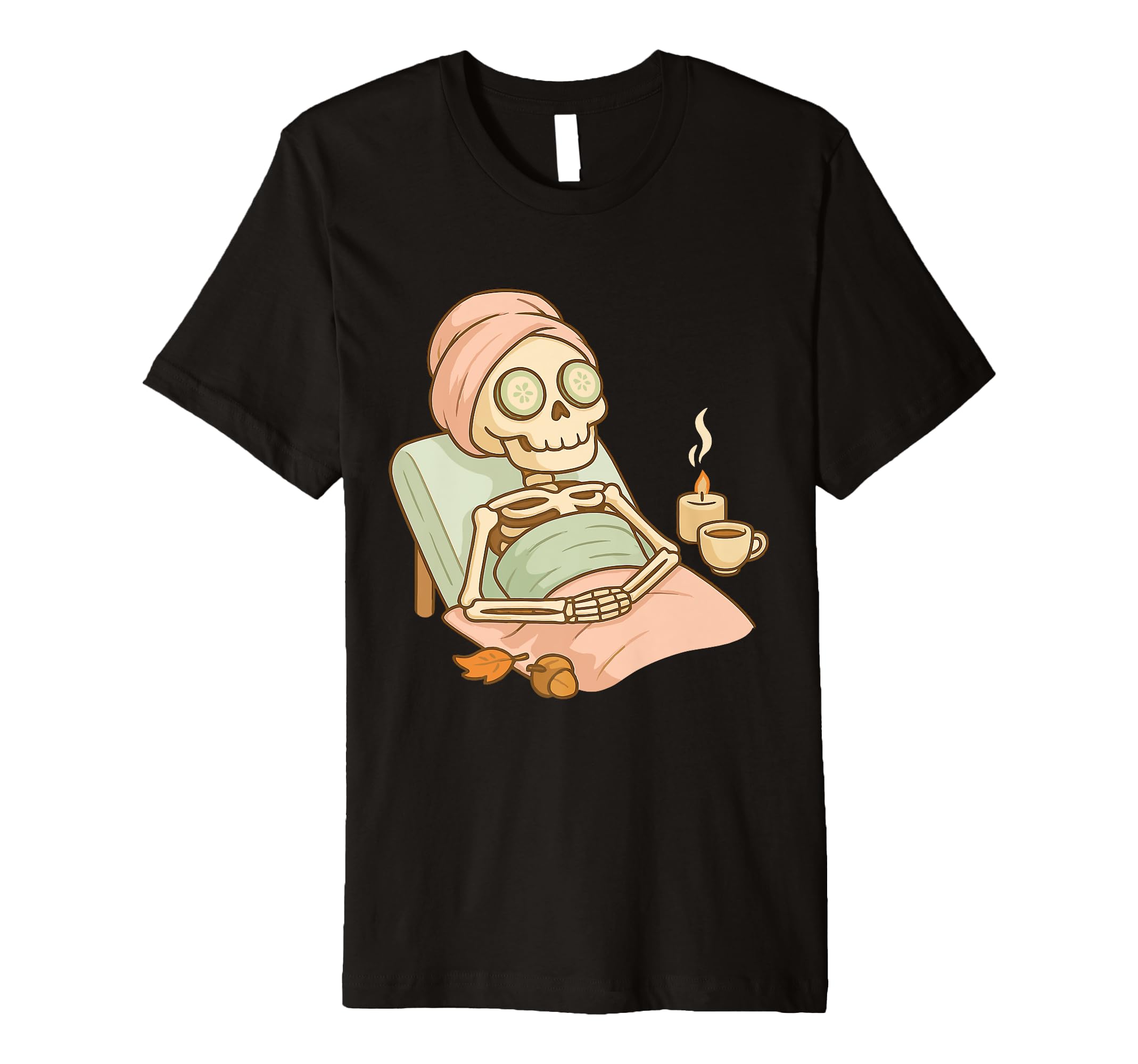Halloween Spa Skeleton Funny Self Care T-Shirt - Trendy Graphic Men Women - T-Shirt, Sweatshirt, Hoodie