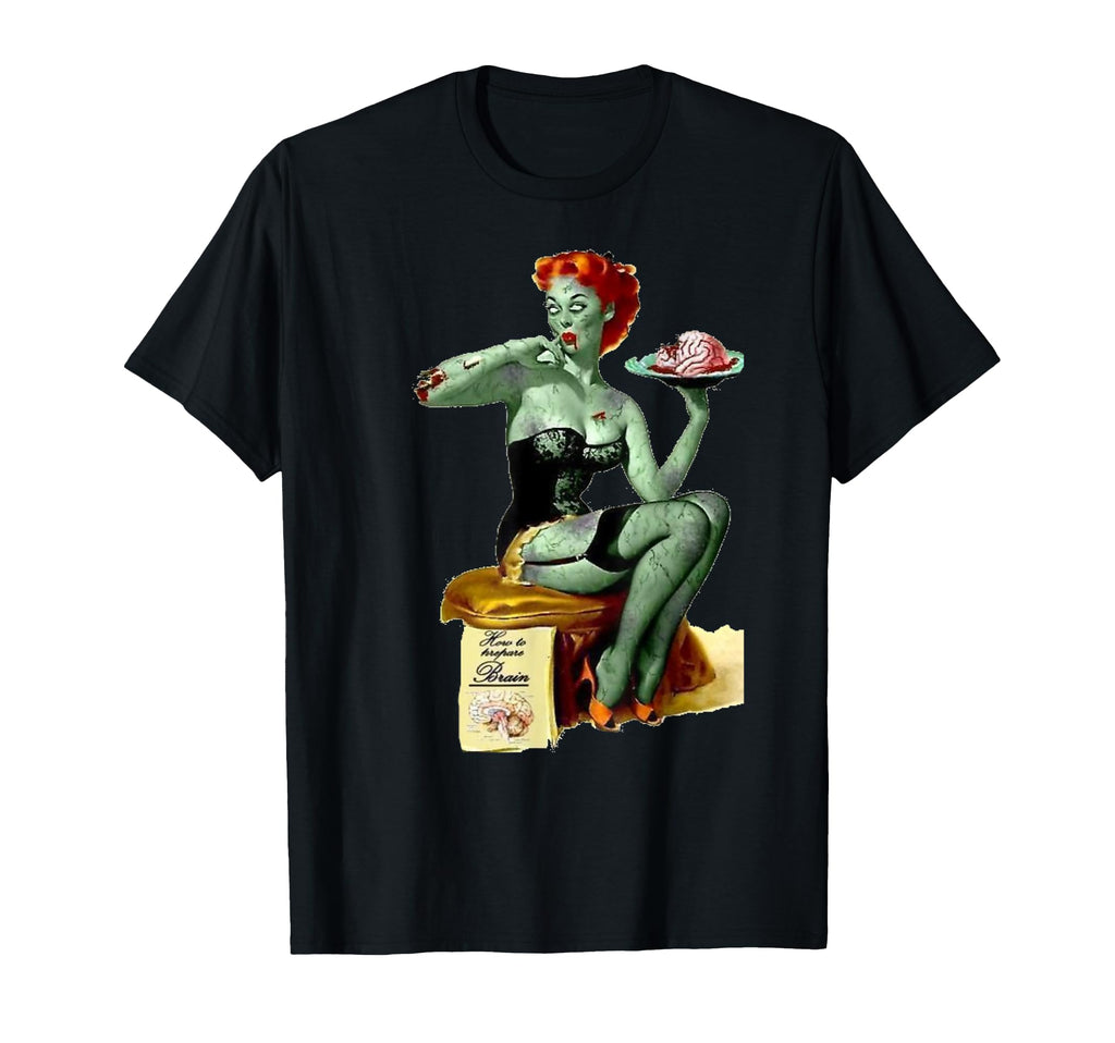 Zombie Pin Up Halloween T-Shirt - Graphic Print Men Women - T-Shirt, Sweatshirt, Hoodie