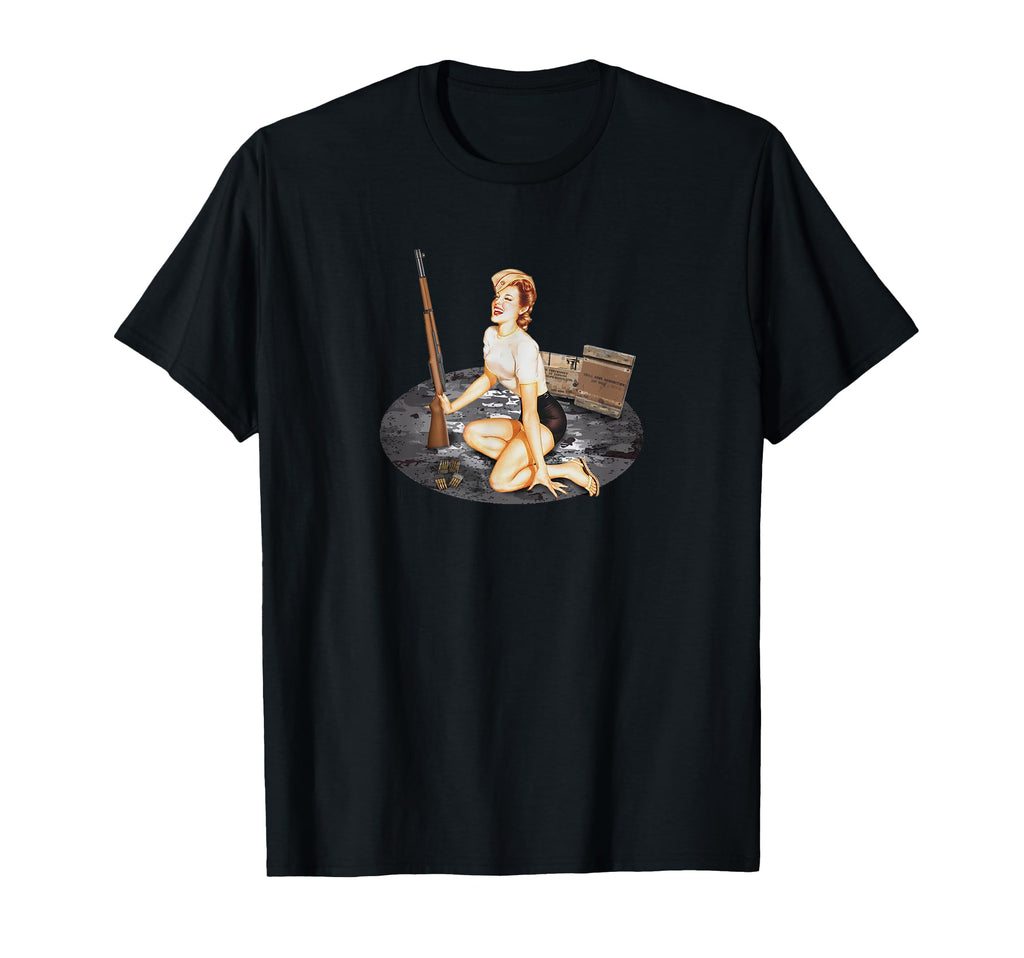 Pin Up M1 Garand T-Shirt - Fun Novelty Design for Adults - T-Shirt, Sweatshirt, Hoodie