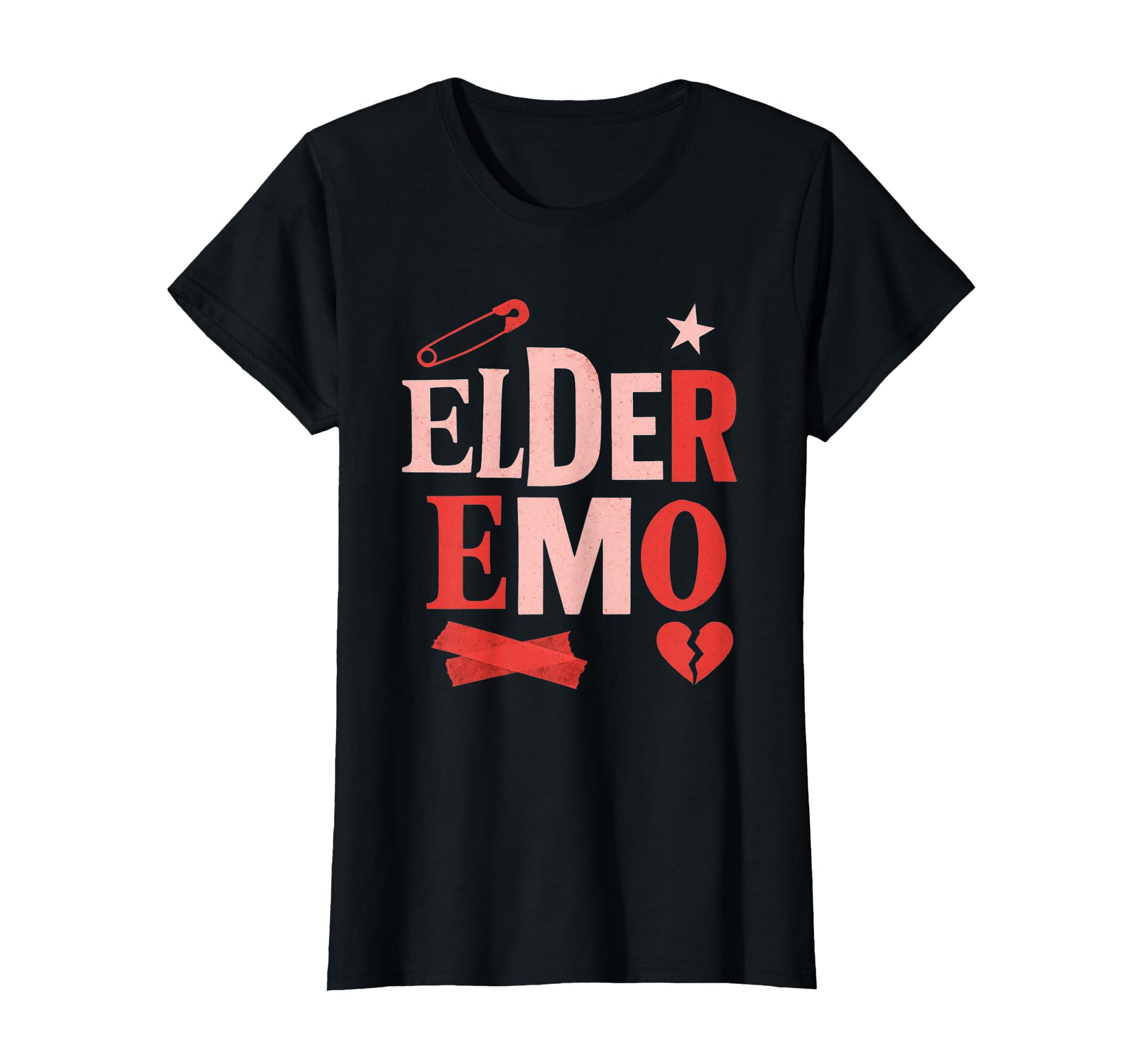 Womens Elder Emo Punk Typography T-Shirt - Fun Novelty Design Men Women - T-Shirt, Sweatshirt, Hoodie
