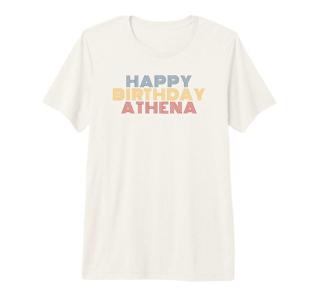 Happy Birthday Athena T-Shirt - Casual Everyday Wear for Adults - T-Shirt, Sweatshirt, Hoodie
