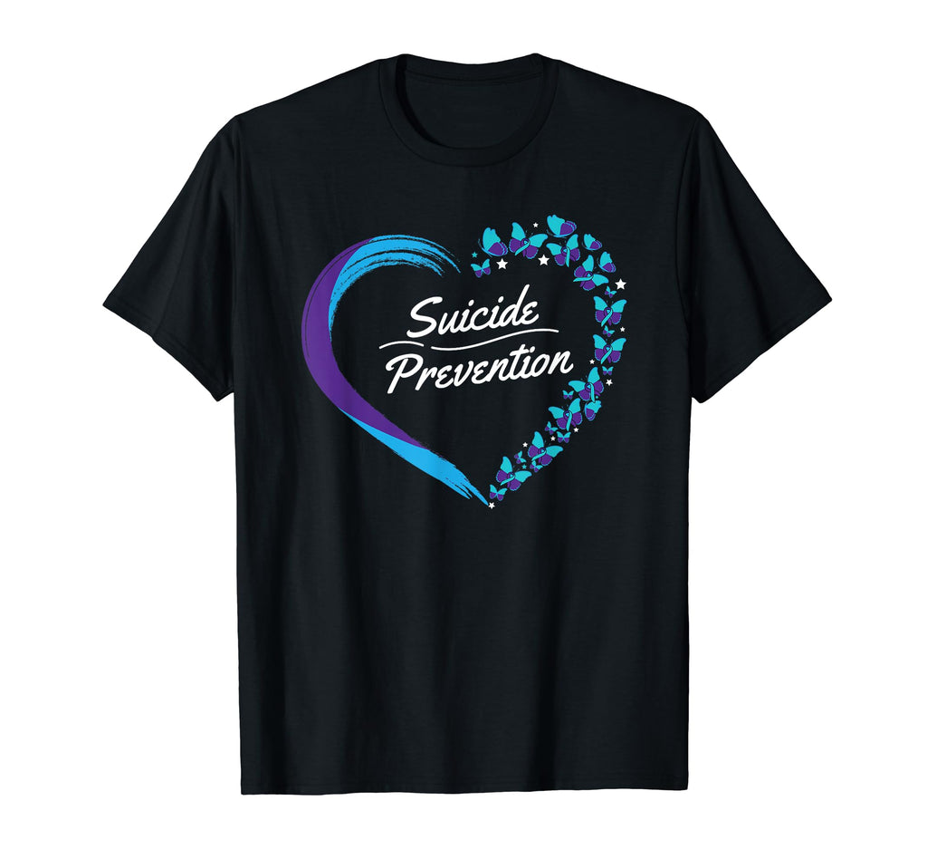 Butterfly Heart Suicide Awareness T-Shirt - Streetwear Style for Adults - T-Shirt, Sweatshirt, Hoodie