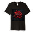 Floral Pattern Gift Flower Tattoo Red T-Shirt - Minimalist Print Unisex - T-Shirt, Sweatshirt, Hoodie